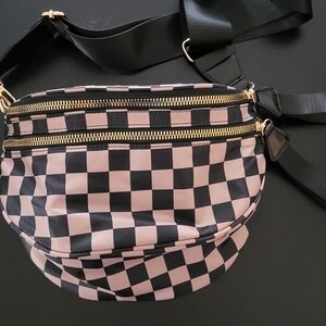 Checkered Black and Tan Women's Bag